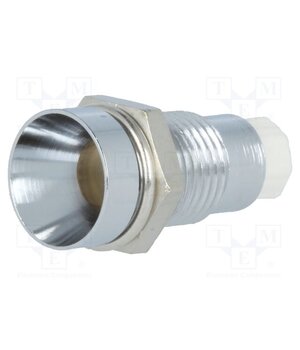 SMZ1 089 LED holder; 5mm; chromium; metal; concave; with plastic plug 65JRLz2FHrVqE4vF6UlAYD48BJi6lQlVE8PdGCbHcHM
