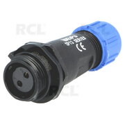 CONNECTOR WEIPU SP1311/S2, 2pin socket for housing/cable ø4÷6.5mm, 13A 250V, IP68