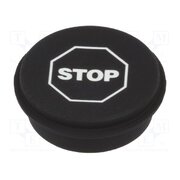 09-0S12.3308 Button; round; Ø21mm; black; 09; Button marking: STOP 2yZ109hQXIkX02sUilozVGvfzG5aUaceSGXgfnyW7bE