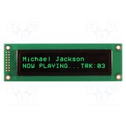 NHD-0220DZW-AG5 Display: OLED; alphanumeric; 20x2; Dim: 116x37x9.8mm; green; PIN: 16 0JNyk0SrltxA0IiOEvmb5dZtEy0qtrxSav2eSkfFvvQ