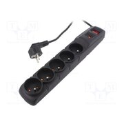 ACAR F5 1.5M BLACK Plug socket strip: protective; Sockets: 5; 230VAC; 10A; black E3qUevm2EY6sWKiWswv7s5AEh_zKAqdgbxejpwdCR7E