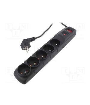 ACAR F5 1.5M BLACK Plug socket strip: protective; Sockets: 5; 230VAC; 10A; black E3qUevm2EY6sWKiWswv7s5AEh_zKAqdgbxejpwdCR7E