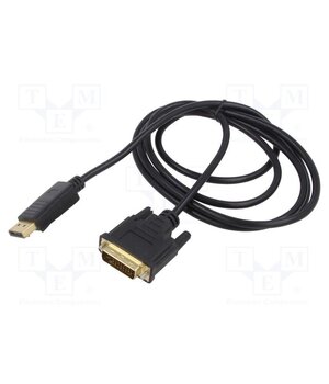 CL-122 Cable; DisplayPort plug,DVI-D (24+1) plug; Full HD 1080p; black W0gvrIhGptR66BccNACkNr1oLzCdcxCLGMgXZlGd-6U