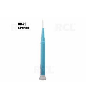 Keramiskais skrūvgriezis CD-20, antistatisks, nemagnētisks, plakans 1,8 x 0,4 mm

 IRATGA20.jpg