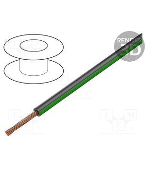 FLRY-A0.35-BK/GR Wire; FLRY-A; 1x0.35mm2; stranded; Cu; PVC; black-green; 60V 2C27K88hndLYD0bvTBTfxGa5U_9stqN9KTZ5W9jkIng