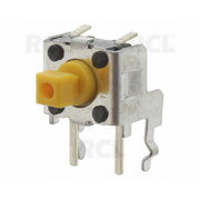MICROSWITCH OFF-(ON) 50mA / 24VDC square, right-angled, 6x6mm, OMRON