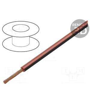 FLRY-B0.50-RD/BK/1 Wire; FLRY-B; 1x0.5mm2; stranded; Cu; PVC; red-black; 60V; Class: 5 X3TDxeQiJQg8oaB4bjnGQz98BkM5xSB3C1WCNgLrm7E
