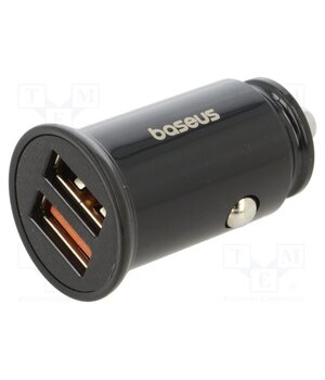 CCALL-YD01 USB power supply; USB A socket x2; Sup.volt: 12÷24VDC; 30W; black QMdCkrfLa_XgItzucDTJPdI-1s94GxQkyZ6JPKh-xEA