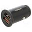 CCALL-YD01 USB power supply; USB A socket x2; Sup.volt: 12÷24VDC; 30W; black QMdCkrfLa_XgItzucDTJPdI-1s94GxQkyZ6JPKh-xEA