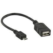 DATA CABLE USB(A) L <-> micro USB K OTG 0.20m, для смартфонов