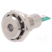 DX0505/GN/12 Indicator: LED; flat; green; 12VDC; Ø12.1mm; IP67; DX0505 XVF4HbLgDXSzFRxCl-CGphR83mYQzIl6mpQNTyQMrhw