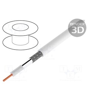 LF0500 Wire: coaxial; BiTSAT 757; wire; Cu; PE; white; 6.9mm jNZ9ICvesmkQSCKrmAuOkbr6Ye2zuzZuy-9l5X9C9yA