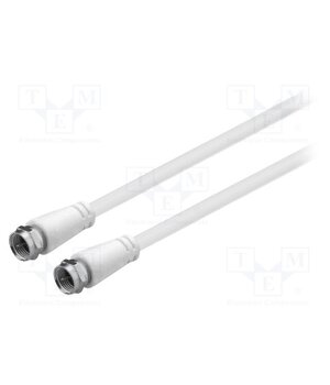 58818 Cable; 5m; F plug,both sides; PVC; A+ shielding class; white; 75Ω Psr-FhbVEAWO7TWtATftg-WzMzb940y2wH8F54dtOaY