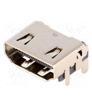 DS1114-BN0XR Connector: HDMI; socket; PIN: 19; gold flash; angled 90°; SMT uuIjhYPFsCEkPmqRij0bxooz6piRvq4wl7MVeKHDgkY