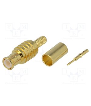 MCX1121A1-3GT30G-5-50 Connector: MCX; plug; male; straight; 50Ω; crimped; for cable; PTFE WtA0DttizAyZ8Fm1wg3dFzXusZ_wf5dpWS3oJEXh5mk