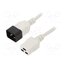 LT-550+549 H05VV-F 1.5/3C WHT 0.5M Cable; 3x1.5mm2; IEC C19 female,IEC C20 male; PVC; 0.5m; white YwxTX8BqrHSEaUZ71mFlQAv14qMHDQrtuM07TQejSmE