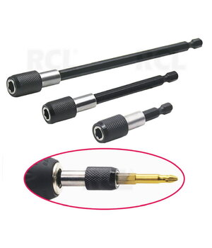 Skrūvgriezis pagarinājuma stienis 1/4" HEX, komplekts 3 gab. (60/100/150 mm)

 IRAD061.jpg