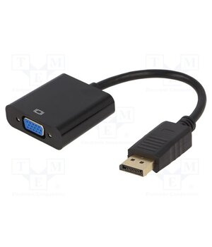 A-DPM-VGAF-02 Converter; D-Sub 15pin HD socket,DisplayPort plug; 0.15m; black V1H4jV4HdZmtNaRdSyakb2yX8KJ4t6mX8ekXteruKcA