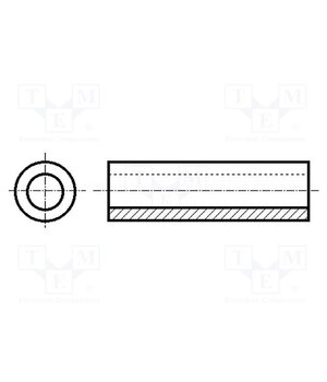 1385348 Spacer sleeve; cylindrical; polyamide; L: 10mm; Øout: 10mm; natural WclE3b5NUdkBK7lGl3lDStwd7eJSj2OFOGCTZPojwt8