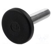 431017 Foot; rigid,with lever; Base dia: 25mm; M8; technopolymer PA HvDxSHyY1BW5dqGAjwvoTUWRzFp-B3UAyBb5o7BWeoc