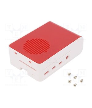 LON-15965 Enclosure: for computer; Raspberry Pi 4 B; ABS; white-red; X: 63mm k1XceaVw94E_2l_qAB6XRzqMofBgQGAsyeIYSHZuV9s