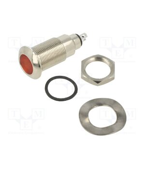 531-501-63 Indicator: LED; flat; red; 12÷28VDC; 12÷28VAC; Ø12.7mm; IP67; brass EqLUM7diw5f_7a4y6AgQB6T5FoRrqLW0rT4s18L6vgg