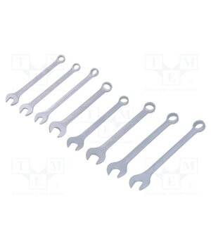 6092850 Wrench: combination spanner-set; Chrom-vanadium steel; 8pcs. tE1F1yRZDL7PR9EwRZqXDky3Uygb_F7FjNr6cXZT8Rg