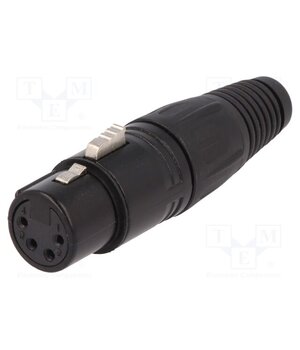 FC6151 Connector: XLR; plug; female; PIN: 4; straight; for cable; soldering n4UdvLuKzwM5S-ZoOQoYfeySTouQ8HXjv5xtqZFzWdU