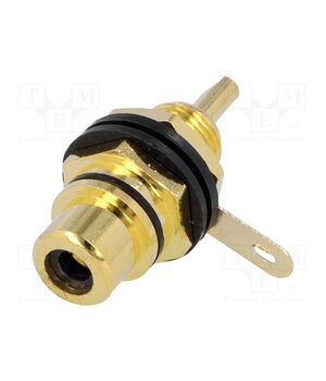 VG03095 BLACK Connector: RCA; socket; female; insulated; gold-plated qhTJTofPkqmCfmYjo80ssZGfkFR7nkoUVmMs5KlSM3A