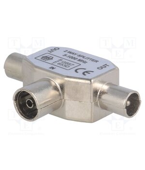 VG06102 Splitter; coaxial 9.5mm socket,coaxial 9.5mm plug x2 Mb0Tl21xwDAFWcMk2mz_L7_xc61G-nUr5P9J-Hn4yjc