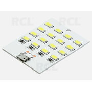 LED MODUĻIS 16x LED balts, 5V, mikro USB, 52x40x3,7mm

 PLDM005_16.jpg