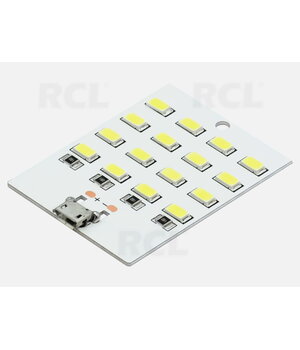 LED MODUĻIS 16x LED balts, 5V, mikro USB, 52x40x3,7mm

 PLDM005_16.jpg