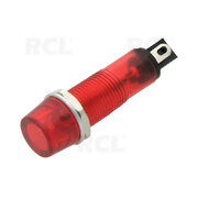 NEON LAMP ø6mm plastic/round/red