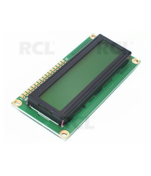 LCD 1602 HD44780 kontrolieris, 16x2 dzeltens

 PLSC1602Y.jpg