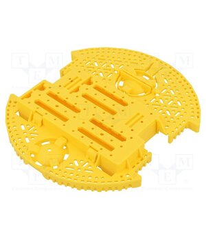 ROMI CHASSIS KIT - YELLOW Wheeled chassis; yellow; 3÷6VDC; Mot.qty: 2; Ioper: 130mA ZIbxFuTM9SaoTFdrZkgoAfz23NJUz2ifxEXsDImgTrM