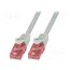 CQ2042U Patch cord; RJ45 plug; U/UTP; 6; stranded; Cu; 1.5m; LSZH; grey i99VSM78pxTp7eHfsPvyUbx0b55uK0uJsO4X3R36MQg