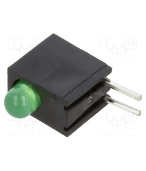 H101CGD LED; in housing; 3mm; No.of diodes: 1; green; 20mA; Lens: diffused rkXlbQjIXpfZMxJB8gn8XeMEGldAxlPZLpsvF_wCVB0