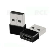 ADAPTERIS OTG USB A 2.0 (K) <-> USB C type (L), juodas