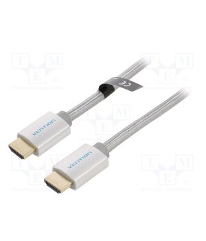 AABIG Cable; HDMI plug,both sides; PVC; textile; HDMI 2.0; 1.5m; silver jlG2NYQnj-E0_zdg2bAgHeQvlSvMrqFzY--nAJimfyY