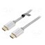 AABIG Cable; HDMI plug,both sides; PVC; textile; HDMI 2.0; 1.5m; silver jlG2NYQnj-E0_zdg2bAgHeQvlSvMrqFzY--nAJimfyY