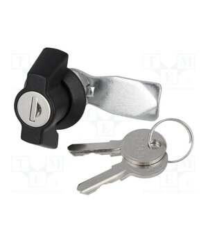 2.PM18.002-18 Lock; zinc and aluminium alloy; 18mm; black finish; Kit: key x2 W98BWXa-wC3JnTDOnRQ8g9vA1osKWRS_h5WosQyZIUc
