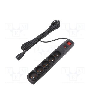 ACAR F5 IEC 5M BLACK Plug socket strip: protective; Sockets: 5; 230VAC; 10A; black x0Om2IgUKZNaLoPW5-S_DjjCRPp7yT_3V85r4VSFLpE
