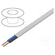 YDYP-2X1.5/300 Wire; YDY; 2x1.5mm2; flat; wire; Cu; PVC; white; 300V,500V; 100m n3V8JcKPnATK3jN4I87X3iEYaa93FbCp1CGyGP5u4xU