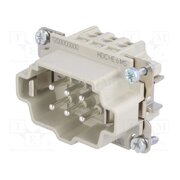 1200000000 Connector: HDC; male; HDC; PIN: 6; 24A; 500V; 6+PE; size 3; screws evVjpBUb6KVO56zVp99EKitYVOgrrlkobApuUGNKzUA