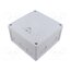 41040001 Enclosure: junction box; X: 152mm; Y: 152mm; Z: 85mm; polycarbonate Dq24usBie0rhzlwxRqyLopm2KxEk-PjSUnHNsv8sPt8