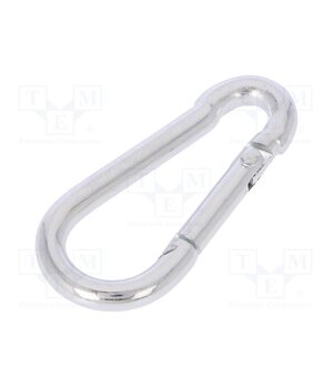 KSO.4.40 Carabiner; steel; for rope; L: 40mm; zinc; 4mm X0diptFvFib7rBzgrzC_ulkI3oTu6SAKFLB_x4IQCdU