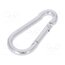 KSO.4.40 Carabiner; steel; for rope; L: 40mm; zinc; 4mm X0diptFvFib7rBzgrzC_ulkI3oTu6SAKFLB_x4IQCdU