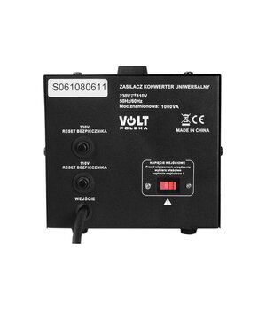 Sprieguma pārveidotājs ~230/~110V 1000VA

 AMWT900+1.jpg