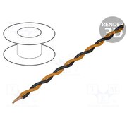 TSK1130 ORANGE BLACK Wire: assembly; 2x0.25mm2; stranded; Ext.dimensions: 2x1.4mm; 100m iAg6Arkwz6fzYki-s0PwpWpr5geojv-MfWP8DHN6RPs