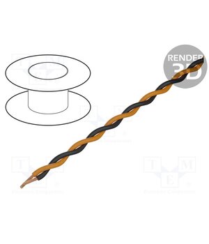 TSK1130 ORANGE BLACK Wire: assembly; 2x0.25mm2; stranded; Ext.dimensions: 2x1.4mm; 100m iAg6Arkwz6fzYki-s0PwpWpr5geojv-MfWP8DHN6RPs